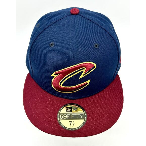 New Era Cleveland Cavaliers Cavs NBA 59Fifty Fitted 2 Tone Hat Cap Sz 7 1/8 NWT - Picture 3 of 12